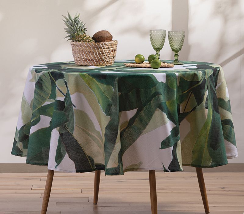Nef-Nef Homeware Τραπεζομάντηλο Tropicana D180 Green