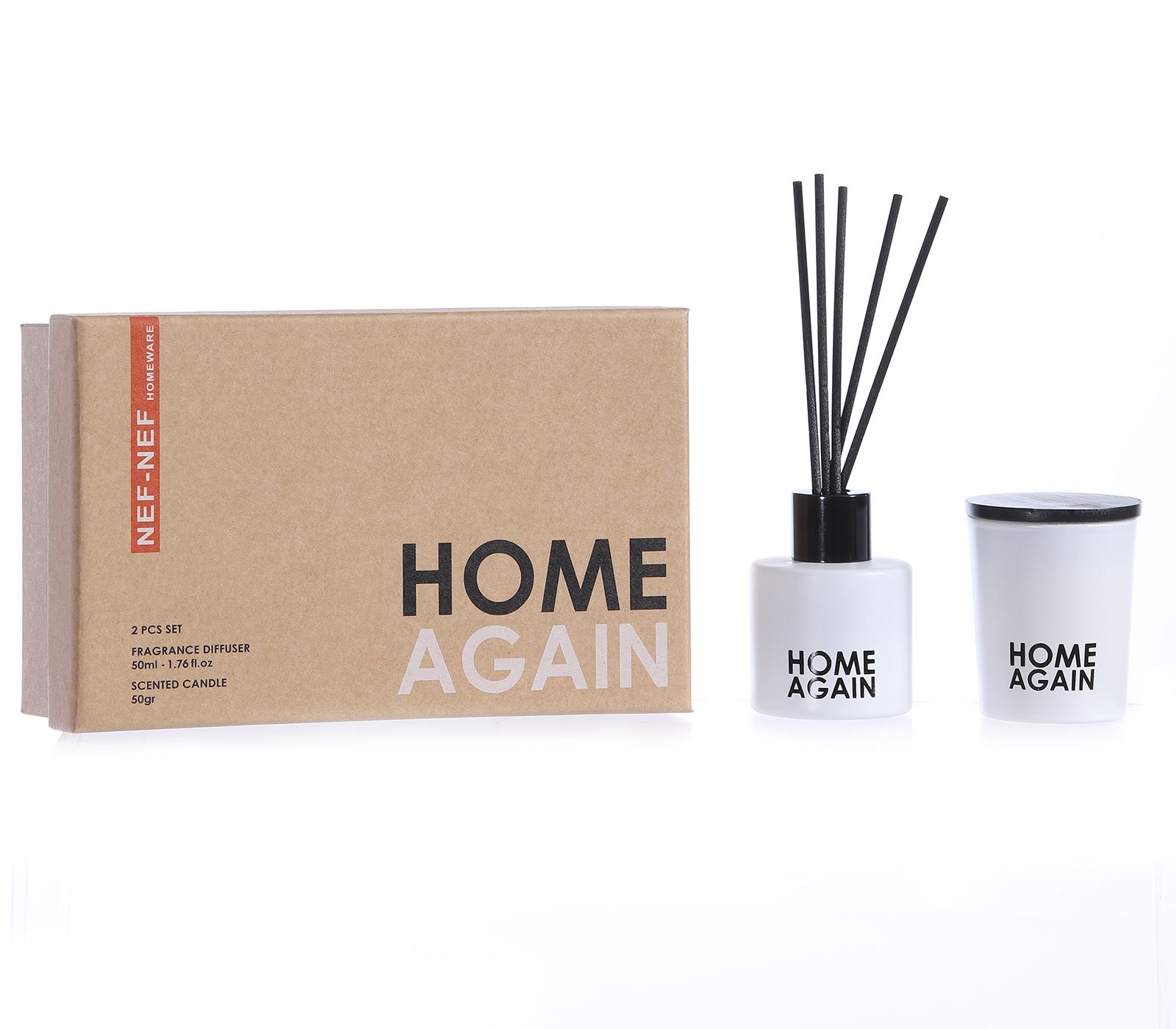 ΑΡΩΜΑΤΙΚΟ ΚΕΡΙ & ΑΡΩΜΑΤΙΚΟ ΧΩΡΟΥ ΜΕ ΣΤΙΚΣ HOME AGAIN NEF-NEF HOMEWARE WHITE