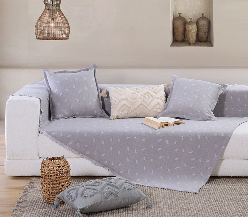 Nef-Nef Homeware Ριχτάρι Διθέσιου Καναπέ 170x250 Grey