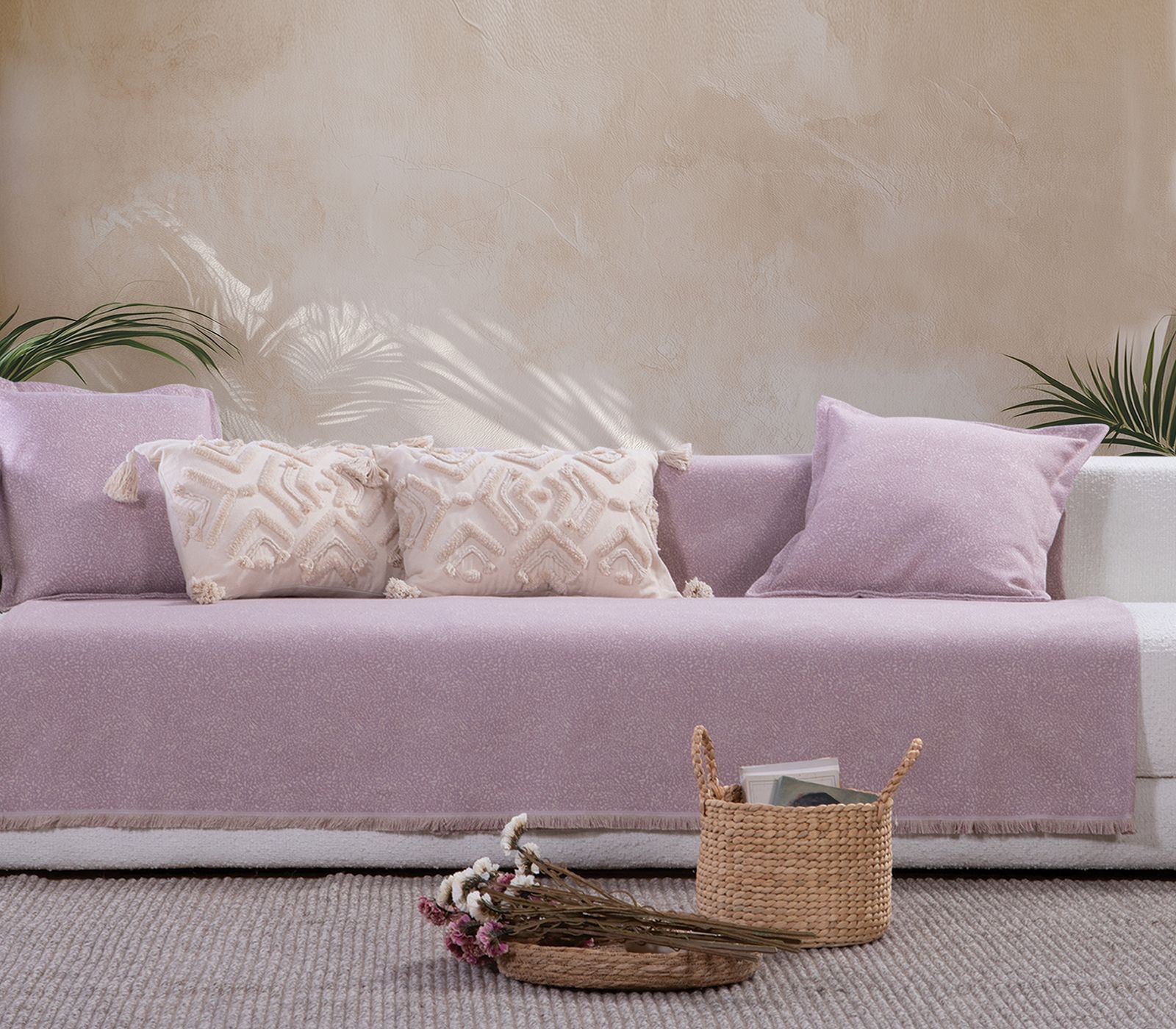 Nef-Nef Homeware Ριχτάρι Τριθέσιου Καναπέ Aronia 170x300 Lilac