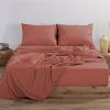 Nef-Nef Homeware Σεντόνι King Basic Με Λάστιχο 180x200+35 1217-Teracotta