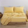 Nef-Nef Homeware Σεντόνι Μεμονωμένο Διπλό Με Λάστιχο Basic 140x200+30 1184-Yellow
