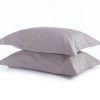 Nef-Nef Homeware Μαξιλαροθήκη Σατέν Elements 24 Σετ 52x72 Mocca
