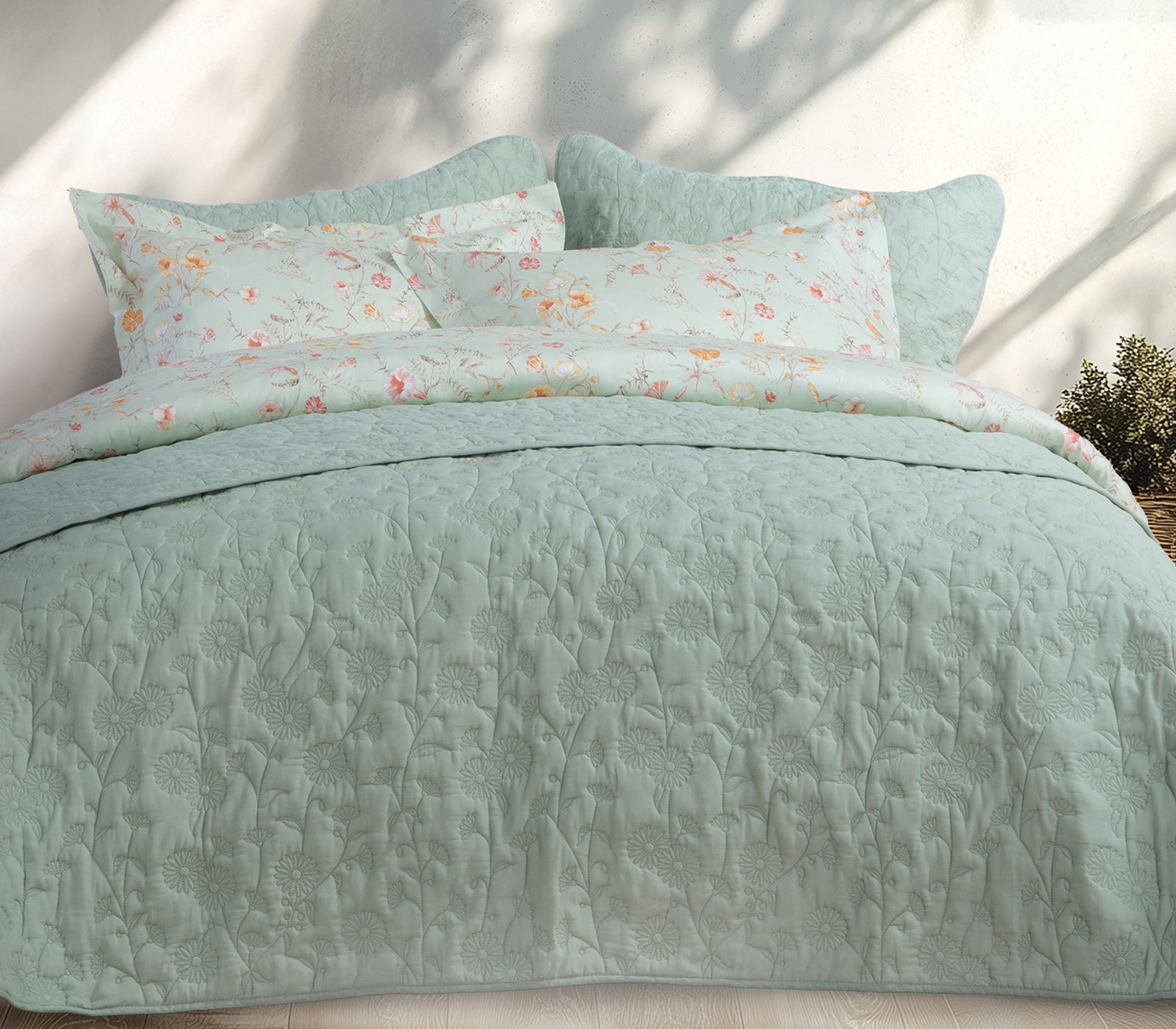 Nef-Nef Homeware ΚΟΥΒΡ-ΛΙ BAMB-ΠΟΛ ZINOVIA 230X240 MINT