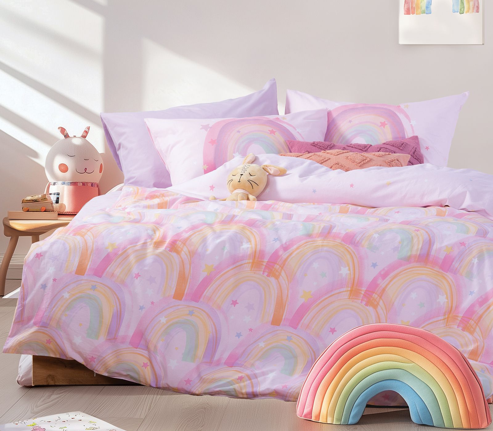 ΠΑΙΔΙΚΑ ΣΕΤ ΣΕΝΤΟΝΙΑ ΜΟΝΑ WATER RAINBOW 170X260 NEF-NEF HOMEWARE LILAC