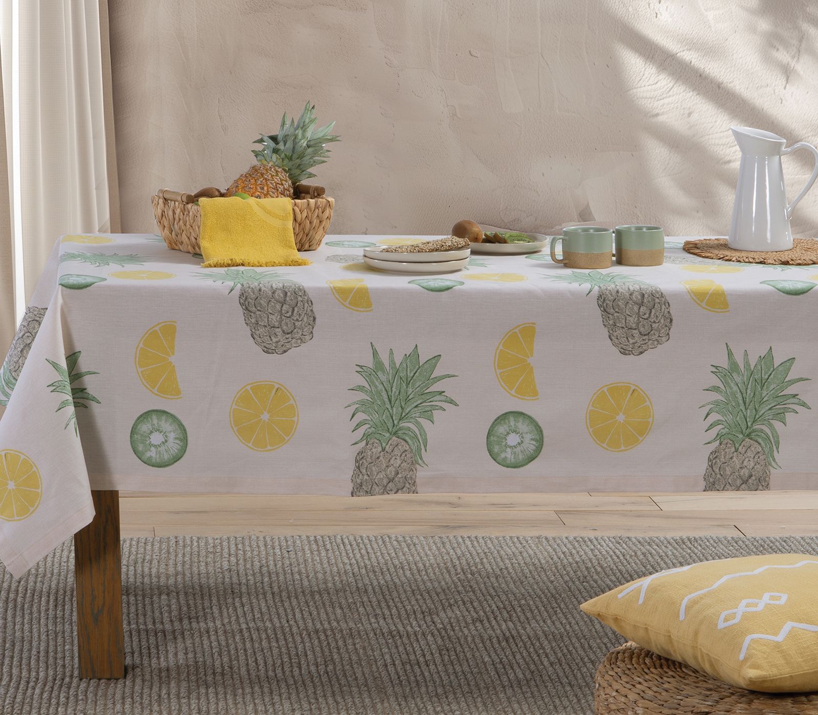 ΑΛΕΚΙΑΣΤΟ ΤΡΑΠΕΖΟΜΑΝΤΗΛΟ COCTAIL 140Χ180 NEF-NEF HOMEWARE CREAM