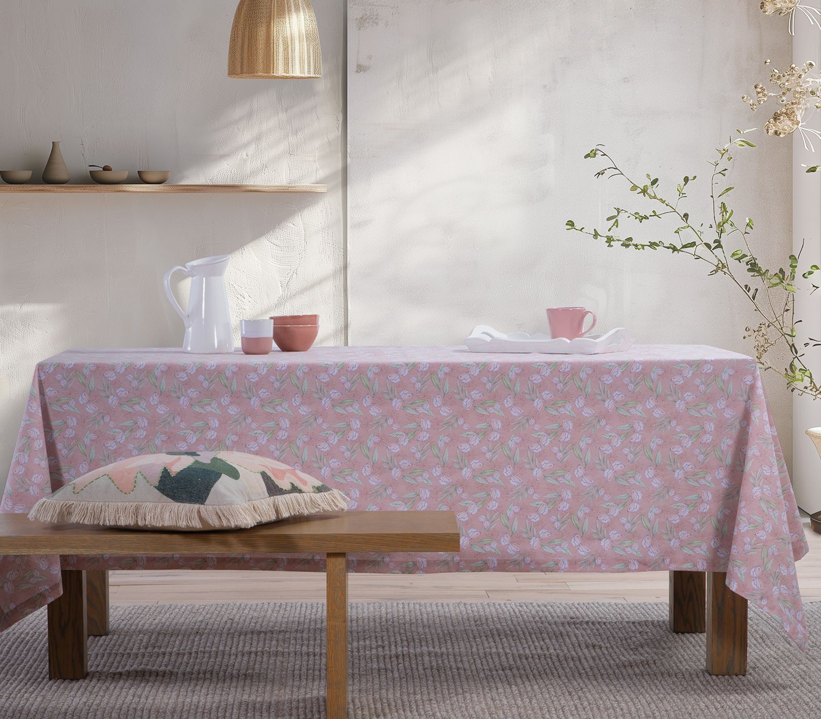 ΑΛΕΚΙΑΣΤΟ ΤΡΑΠΕΖΟΜΑΝΤΗΛΟ BE YOU TIFUL 140Χ140 NEF-NEF HOMEWARE PINK
