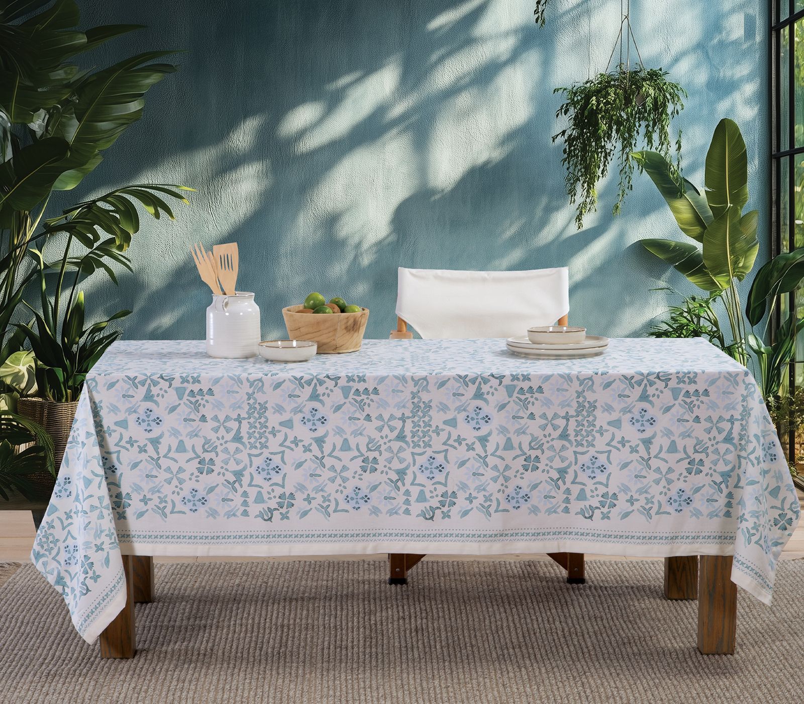 ΤΡΑΠΕΖΟΜΑΝΤΗΛΟ CYANER BLUE 140X240 NEF-NEF HOMEWARE BLUE
