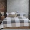 Nef-Nef Homeware Σεντόνι Casual Check Σετ King Size Με Λάστιχο 270x270 Grey