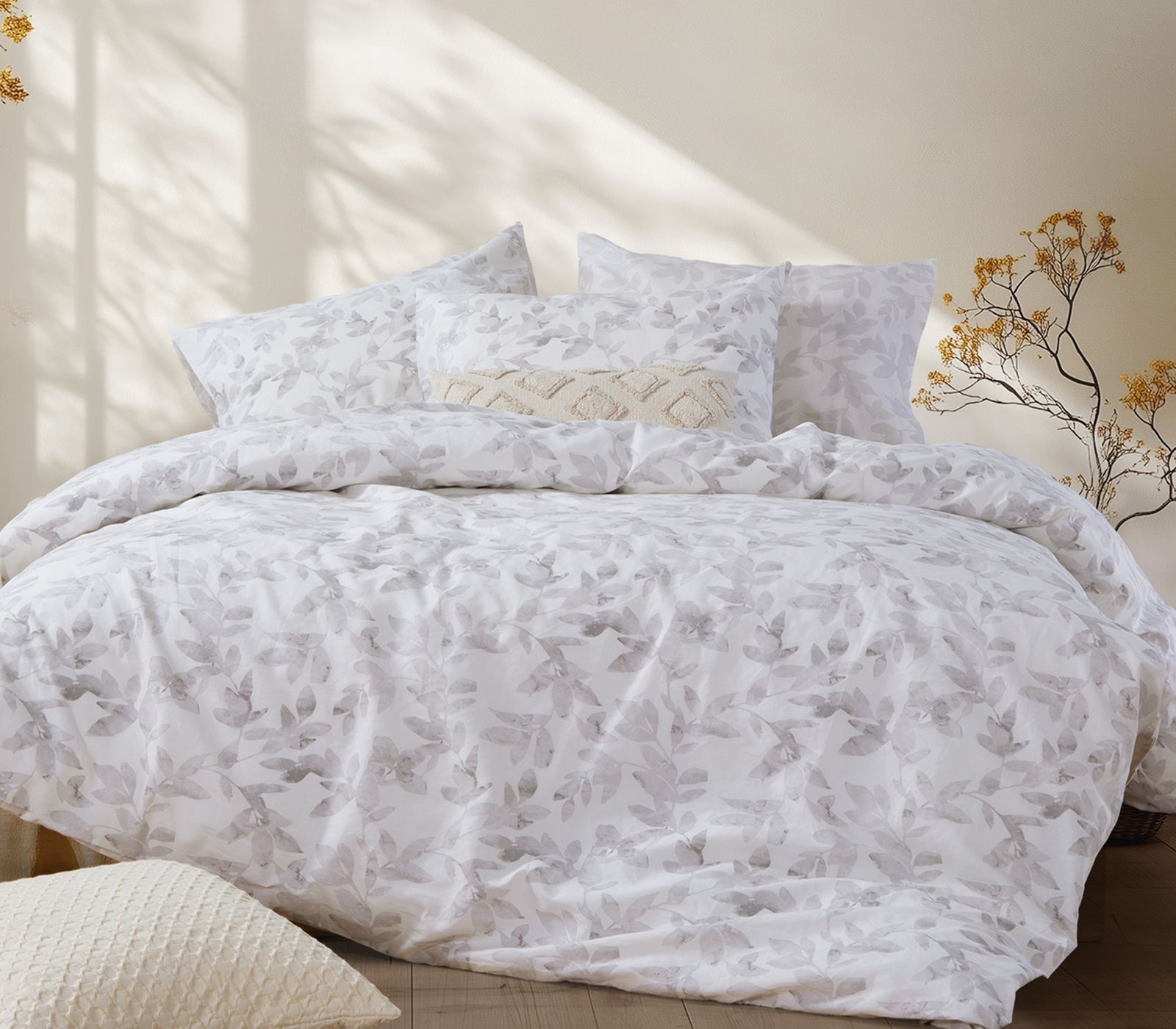 ΣΕΤ ΣΕΝΤΟΝΙΑ ΒΑΜΒΑΚΕΡΑ ΜΟΝΑ SENCIL 170X270 NEF-NEF HOMEWARE ECRU