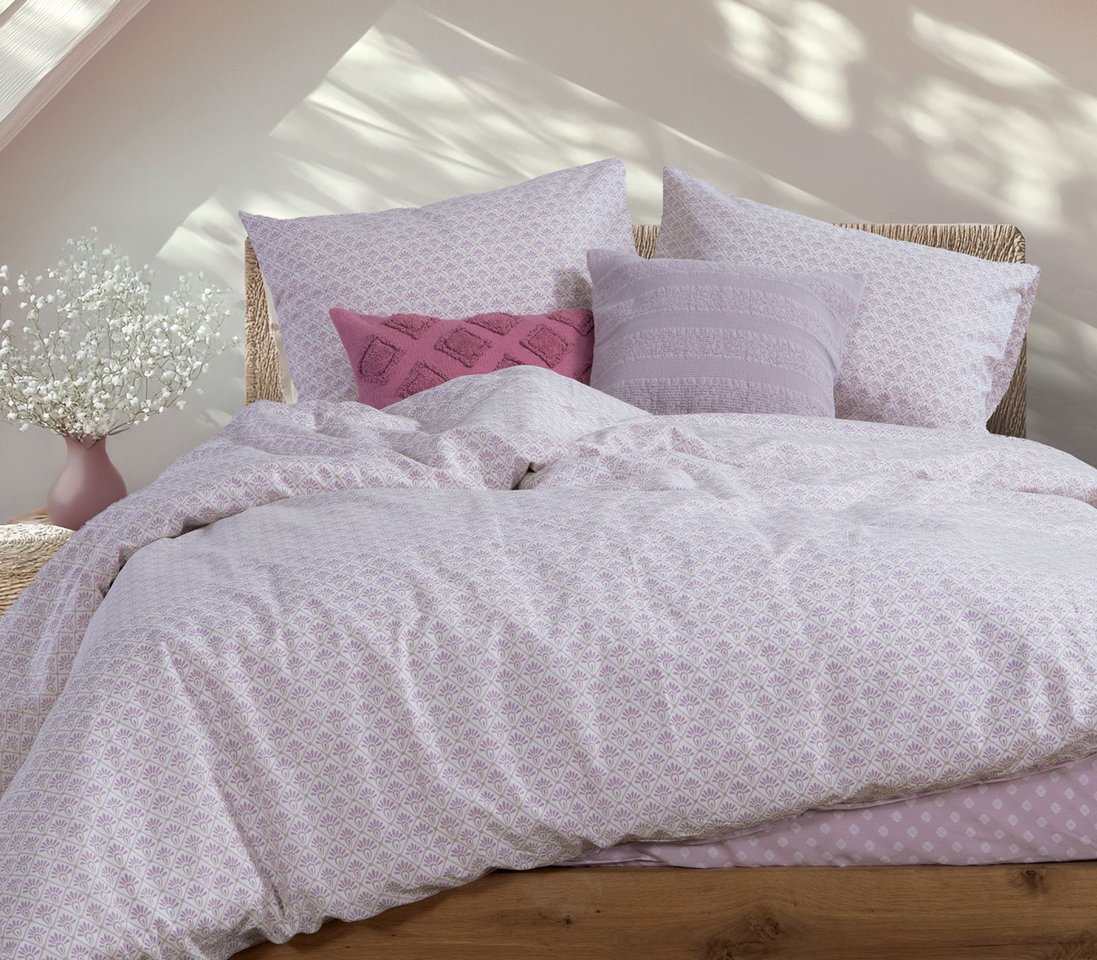 ΣΕΤ ΣΕΝΤΟΝΙΑ ΒΑΜΒΑΚΕΡΑ ΜΟΝΑ KEYLAN 170X270 NEF-NEF HOMEWARE MAUVE