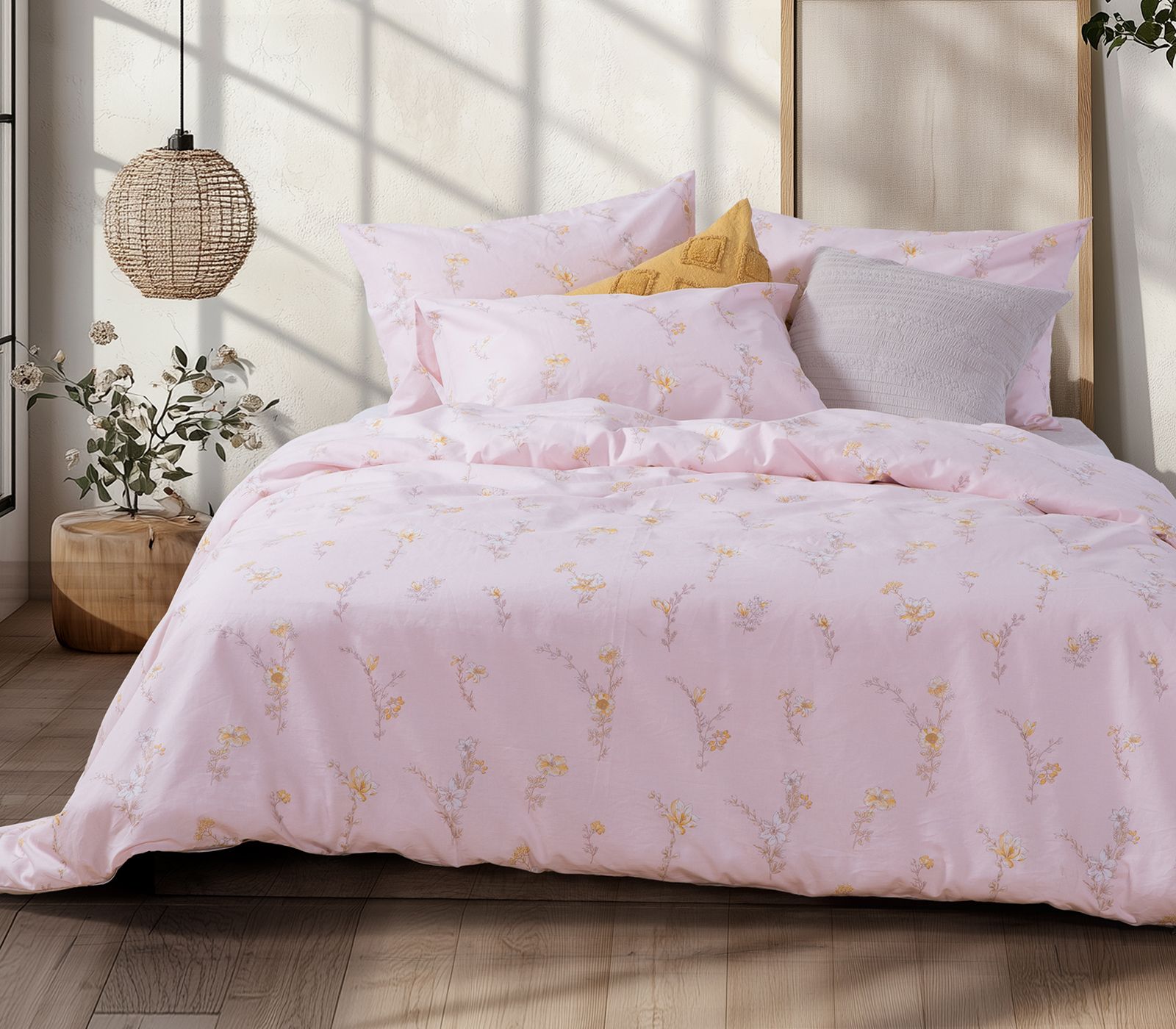 ΣΕΤ ΣΕΝΤΟΝΙΑ ΒΑΜΒΑΚΕΡΑ ΥΠΕΡΔΙΠΛΑ IRIDA 240Χ270 NEF-NEF HOMEWARE PINK