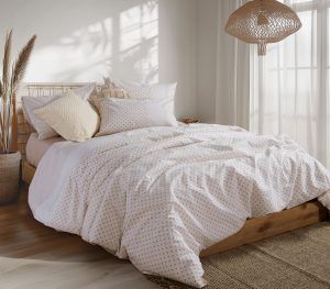 ΣΕΤ ΣΕΝΤΟΝΙΑ ΒΑΜΒΑΚΕΡΑ ΥΠΕΡΔΙΠΛΑ DONTER 240Χ270 NEF-NEF HOMEWARE BEIGE