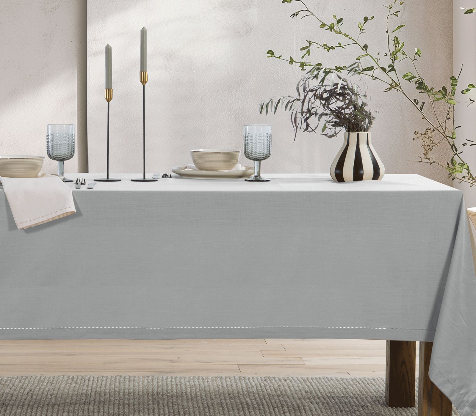 Nef-Nef Homeware ΤΡΑΠΕΖΟΜΑΝΤΗΛΟ ΒΑΜΒ.STEADY 150X300 L.GREY