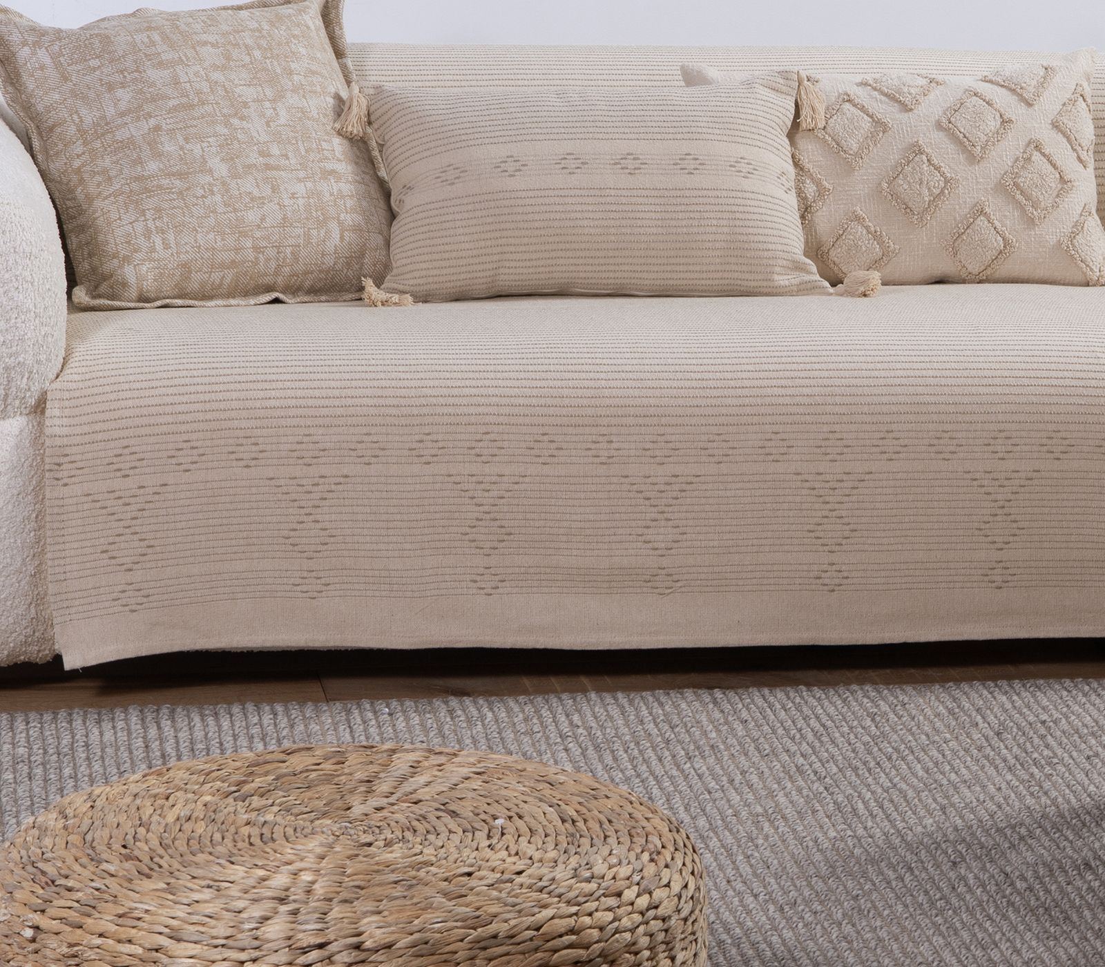 ΡΙΧΤΑΡΙ ΔΙΘΕΣΙΟΥ ΚΑΝΑΠΕ RESAN 180Χ250 NEF-NEF HOMEWARE BEIGE