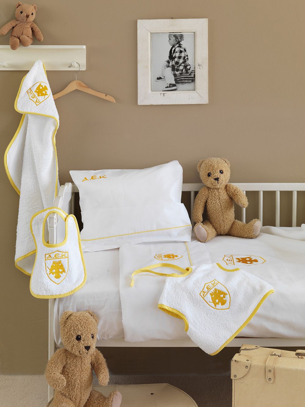 Palamaiki Σετ Σεντόνια Κούνιας Aek 1924 130x180 AEK BABY