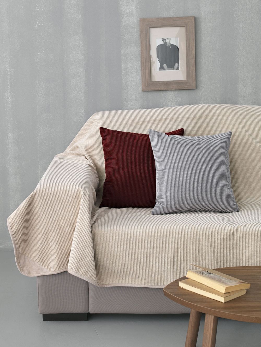 Palamaiki Ριχτάρι Διθέσιου Καναπέ GRANT STRIPE CREME