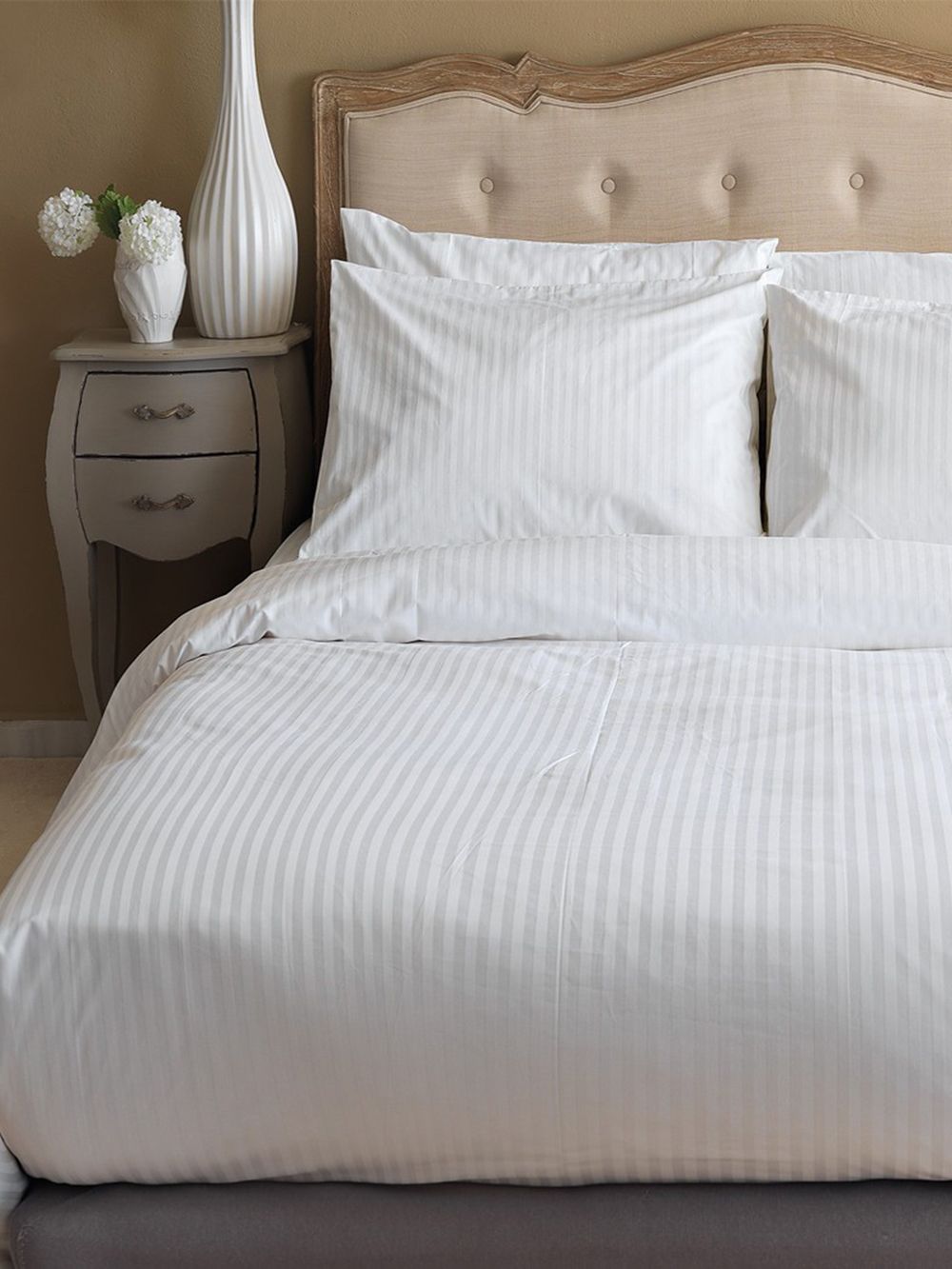 Palamaiki Σεντόνι White Comfort 180TC 160x270 WHITE STRIPES