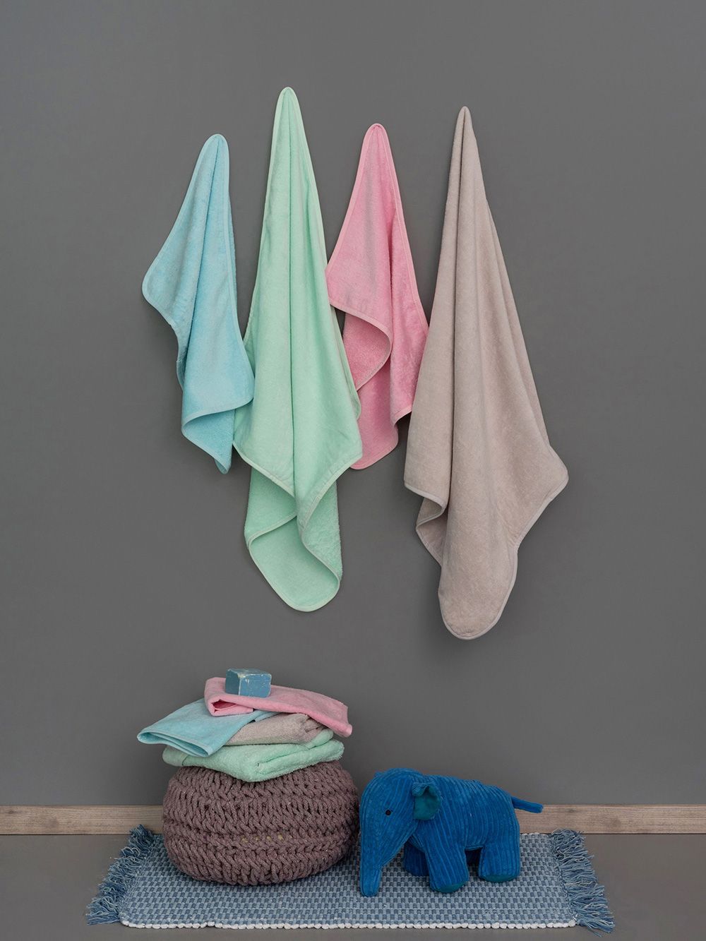 Palamaiki Σετ 2 Πετσετες Βρεφικες Baby Bath 40x60 ROBIN PINK - Image 2