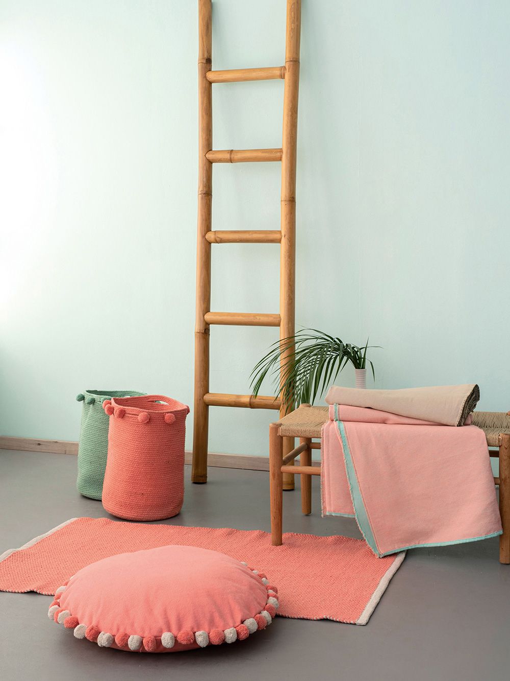 Palamaiki Μαξιλάρα Δαπέδου Home Decor Ø60cm SPREE CORAL - Image 2