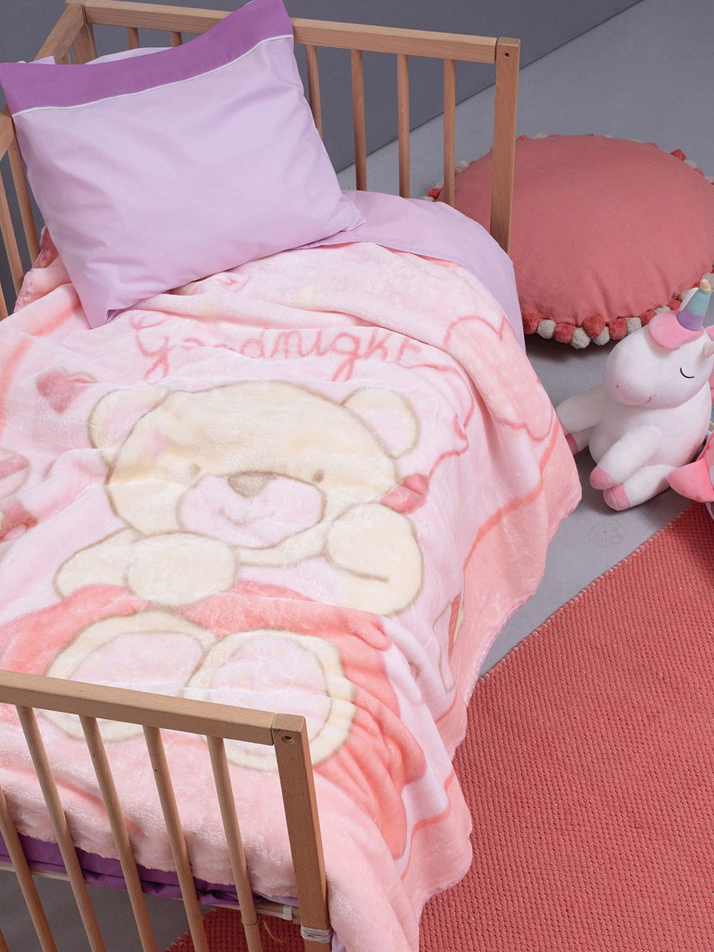 Palamaiki Κουβερτα Βελουτε Κουνιας Baby Velour 110x140 BV720 - Image 2