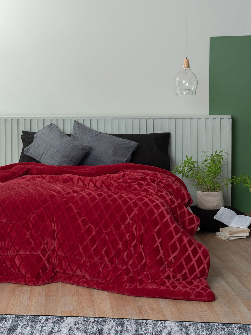 Palamaiki Κουβερτοπαπλωμα King Size 240x260 NADINE RED