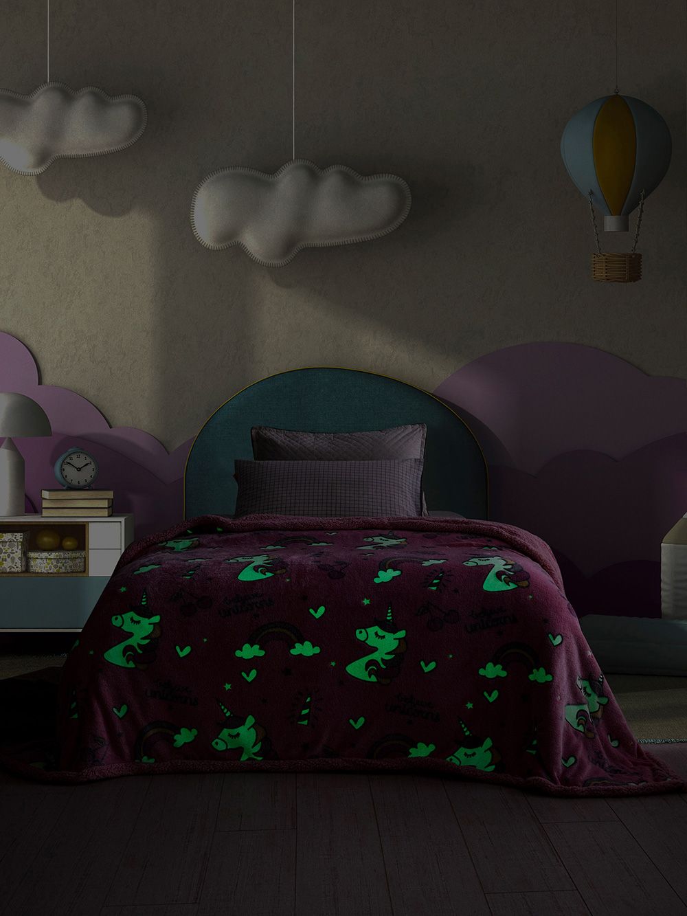 Palamaiki Κουβερτα Fleece Μονή Φωσφοριζέ 160x220 FANTASY - Image 2