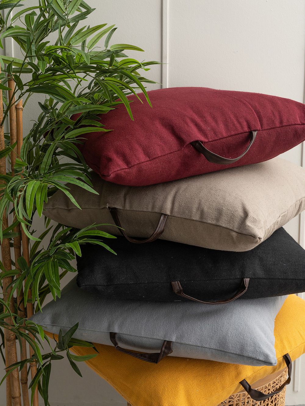 Palamaiki Μαξιλαρα Δαπεδου Με Λαβη Home Décor 60x60 BRAGI BORDEAUX - Image 2