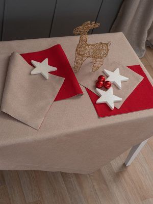 Palamaiki Τραπεζομαντηλο Christmas Collection 140x180 CD01 BEIGE