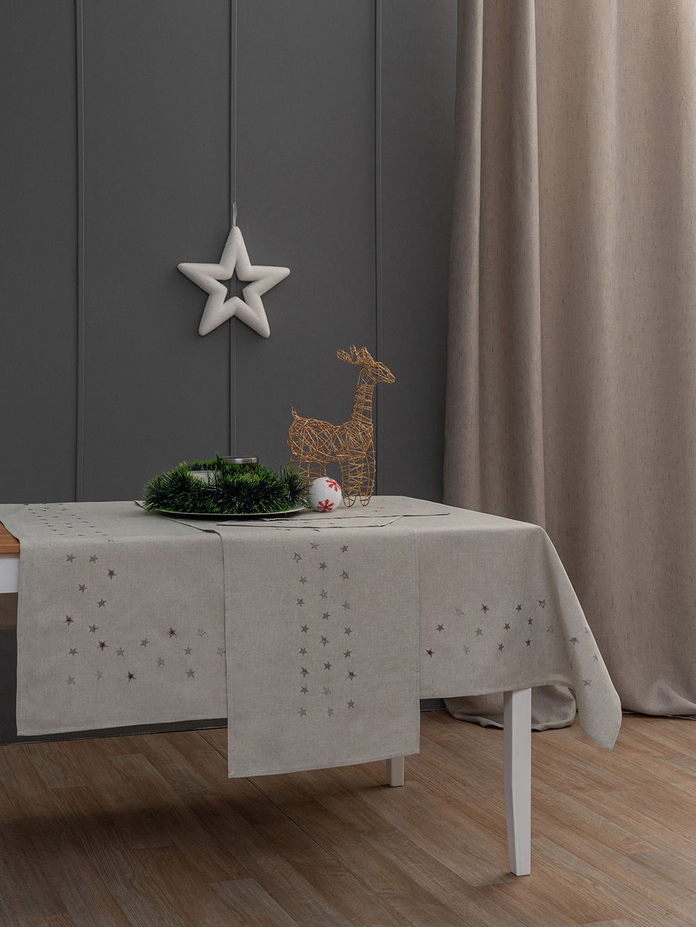 Palamaiki Τραπεζοκαρέ Christmas Collection 85x85 CD02 GREY