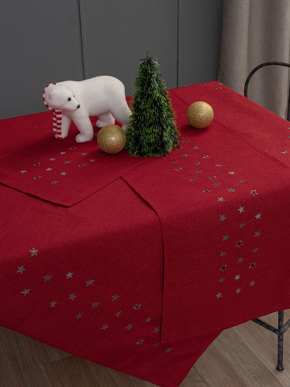 Palamaiki Τραπεζομαντηλο Christmas Collection 140x140 CD02 RED - Image 2