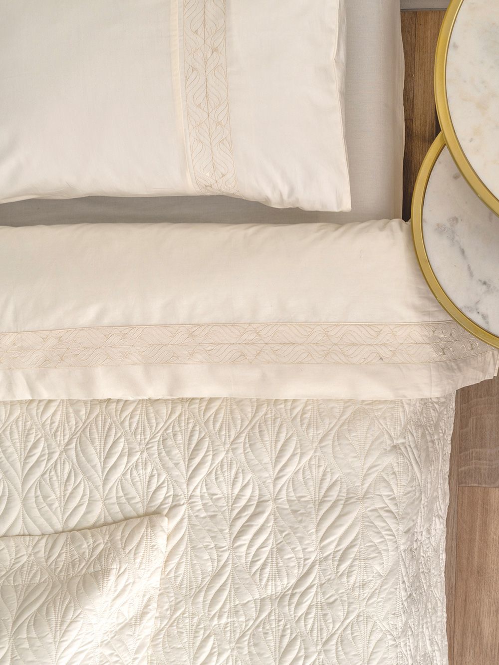 Palamaiki Σετ Κουβερλί & Σεντόνια Wedding Collection 240x260 WEL016 IVORY - Image 2