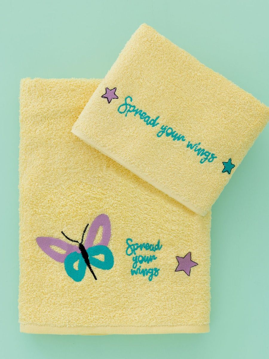 Palamaiki Σετ Παιδικές Πετσέτες Kids Bath BUTTERFLY