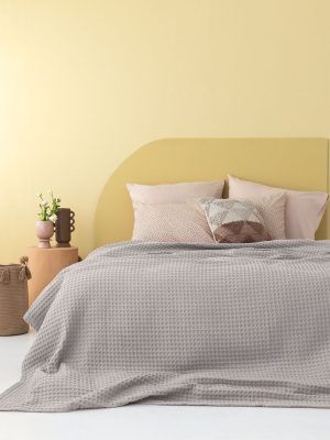 Palamaiki Κουβέρτα Πικέ 250x240 MARCIE FOG