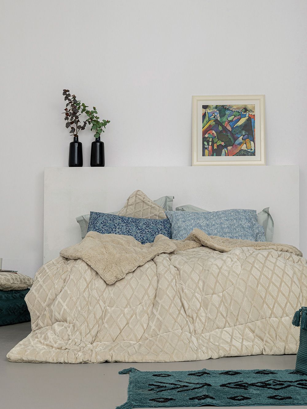 Palamaiki Κουβερτοπαπλωμα King Size 240x260 NADINE/2 CREAM