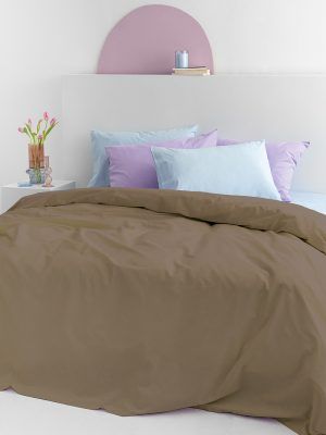 Palamaiki Σεντόνι Υπέρδιπλο Mix & Match ETOILE TAUPE Χωρίς Λάστιχο