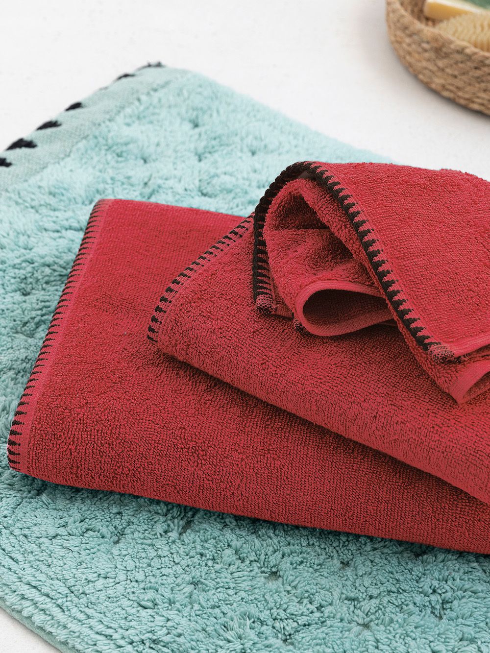Palamaiki Σετ Πετσετες Towels Collection BROOKLYN RED