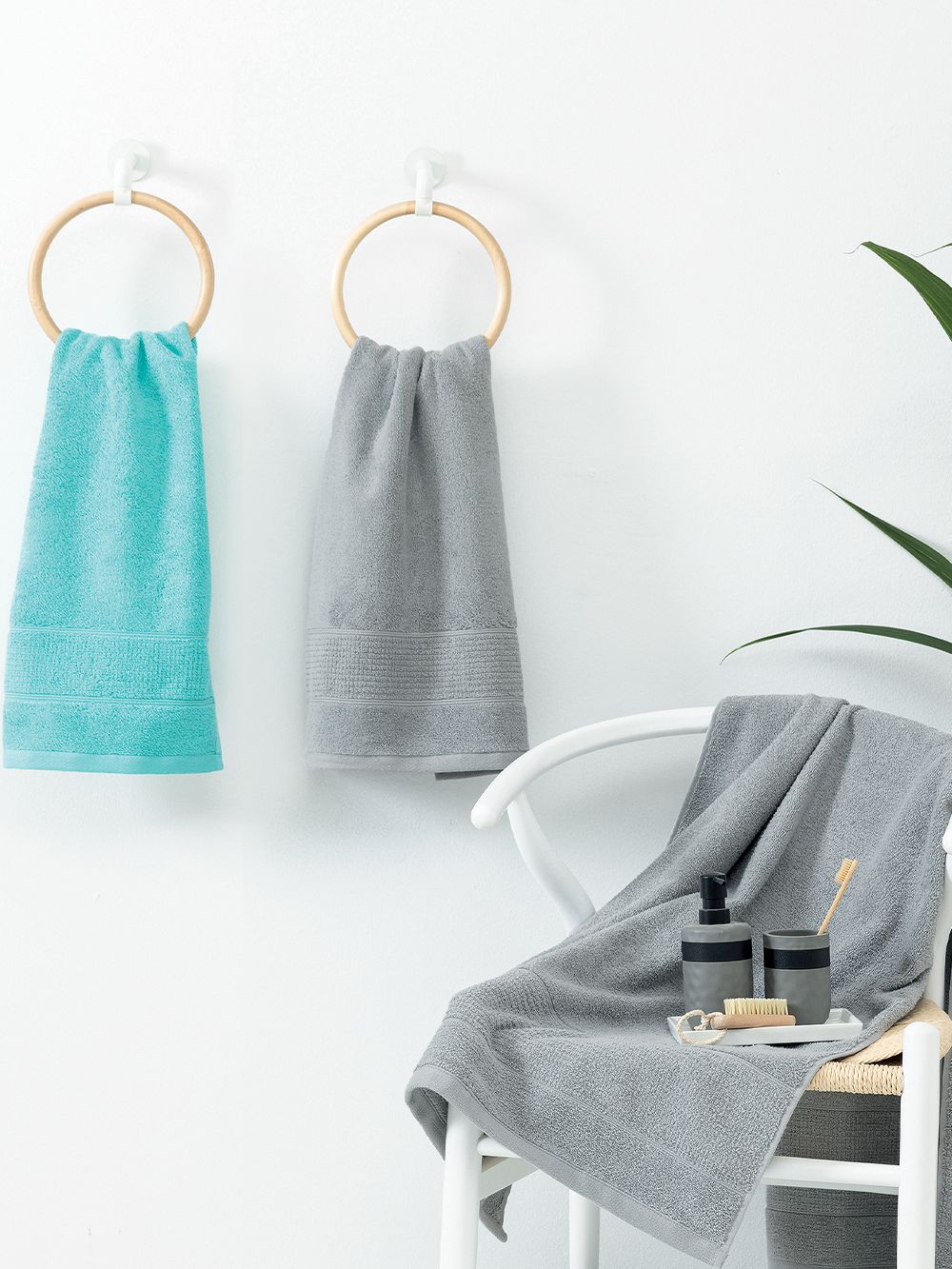 Palamaiki Πετσέτα Προσώπου Towels Collection 50x90 ROKE GREY