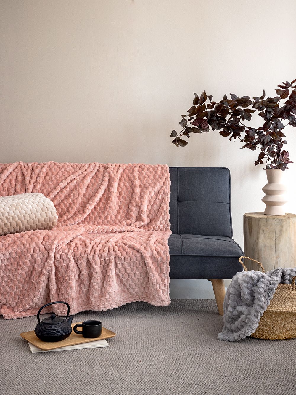 Palamaiki Κουβέρτα Fleece 220x240 ASTER ROSE