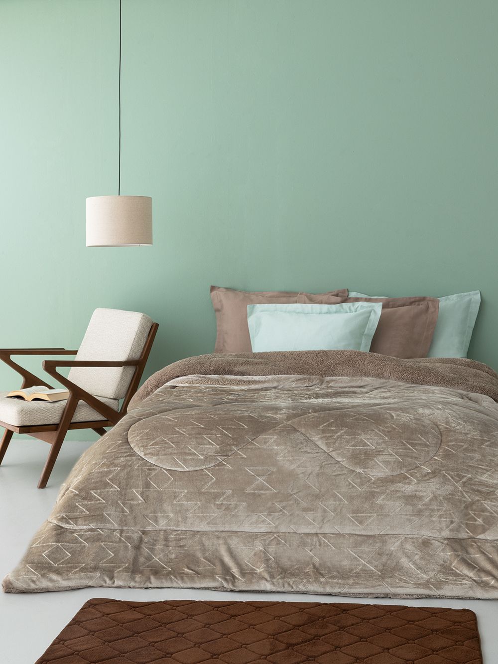 Palamaiki Κουβερτοπάπλωμα King size 240x260 CARPA TAUPE
