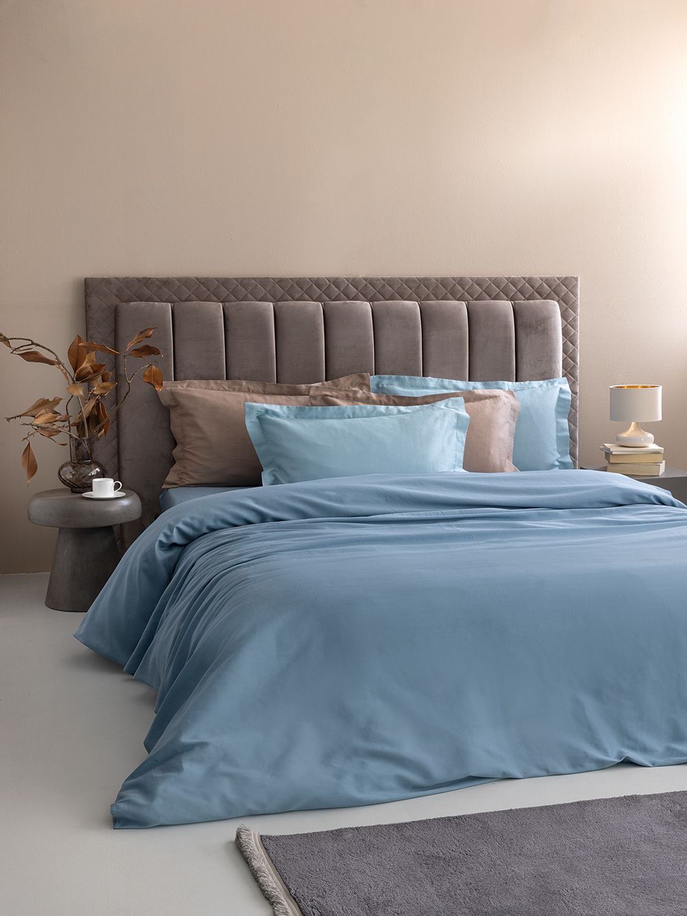 Palamaiki Σεντόνι King size 285x270 Posh Sateen DENIM