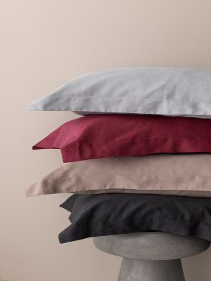 Palamaiki Ζεύγος Μαξιλαροθήκες Oxford 52x75 Posh Sateen BLACK