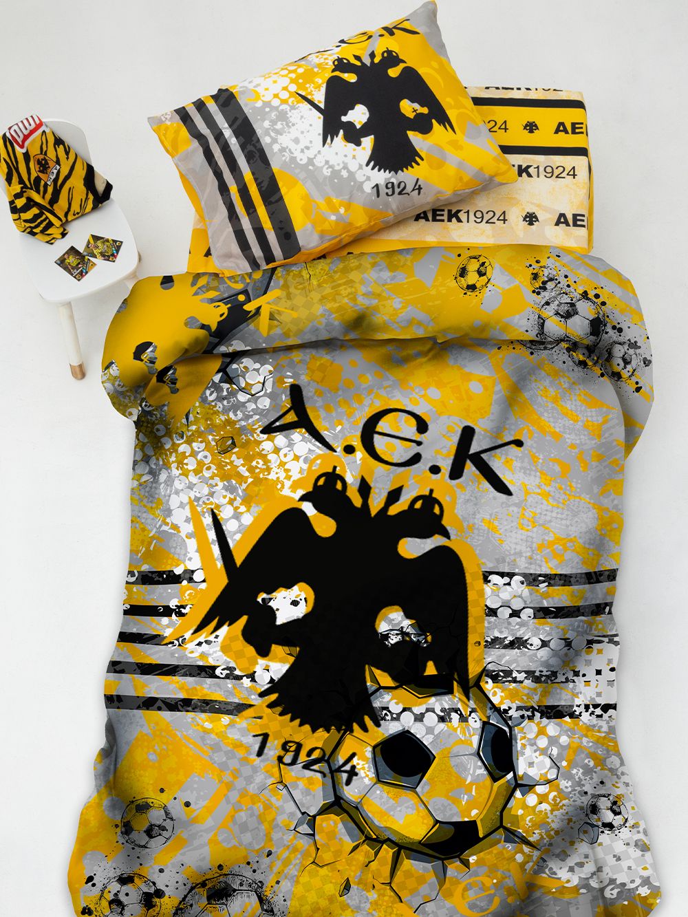 Palamaiki Σετ Μονά Σεντόνια Aek 1924 170x260 Aek8 Χωρίς Λάστιχο