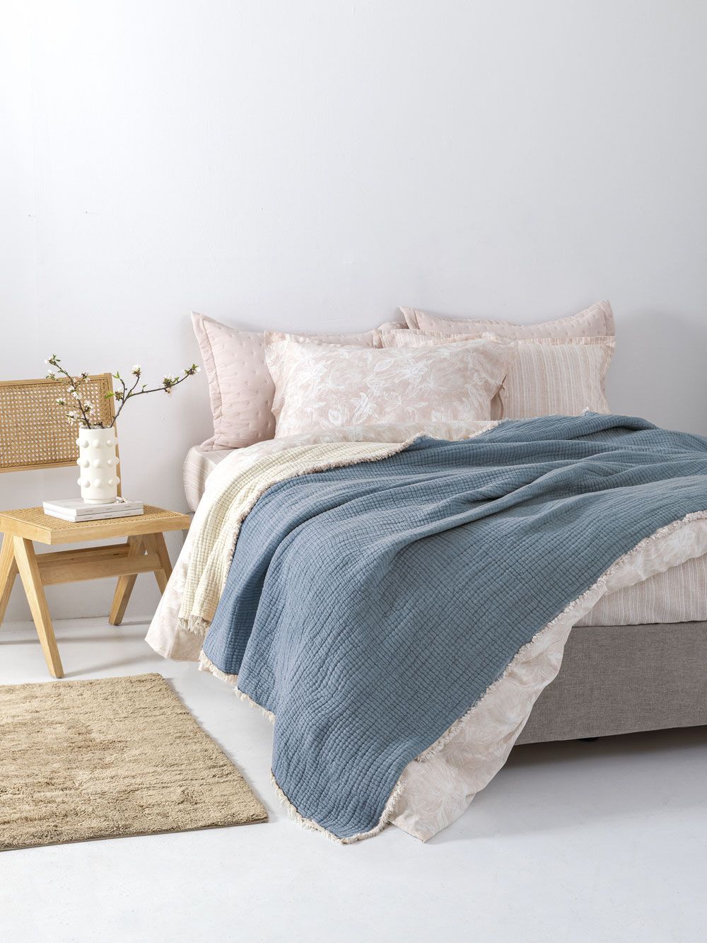 Palamaiki Κουβέρτα muslin 170x240 MOUS BLUE