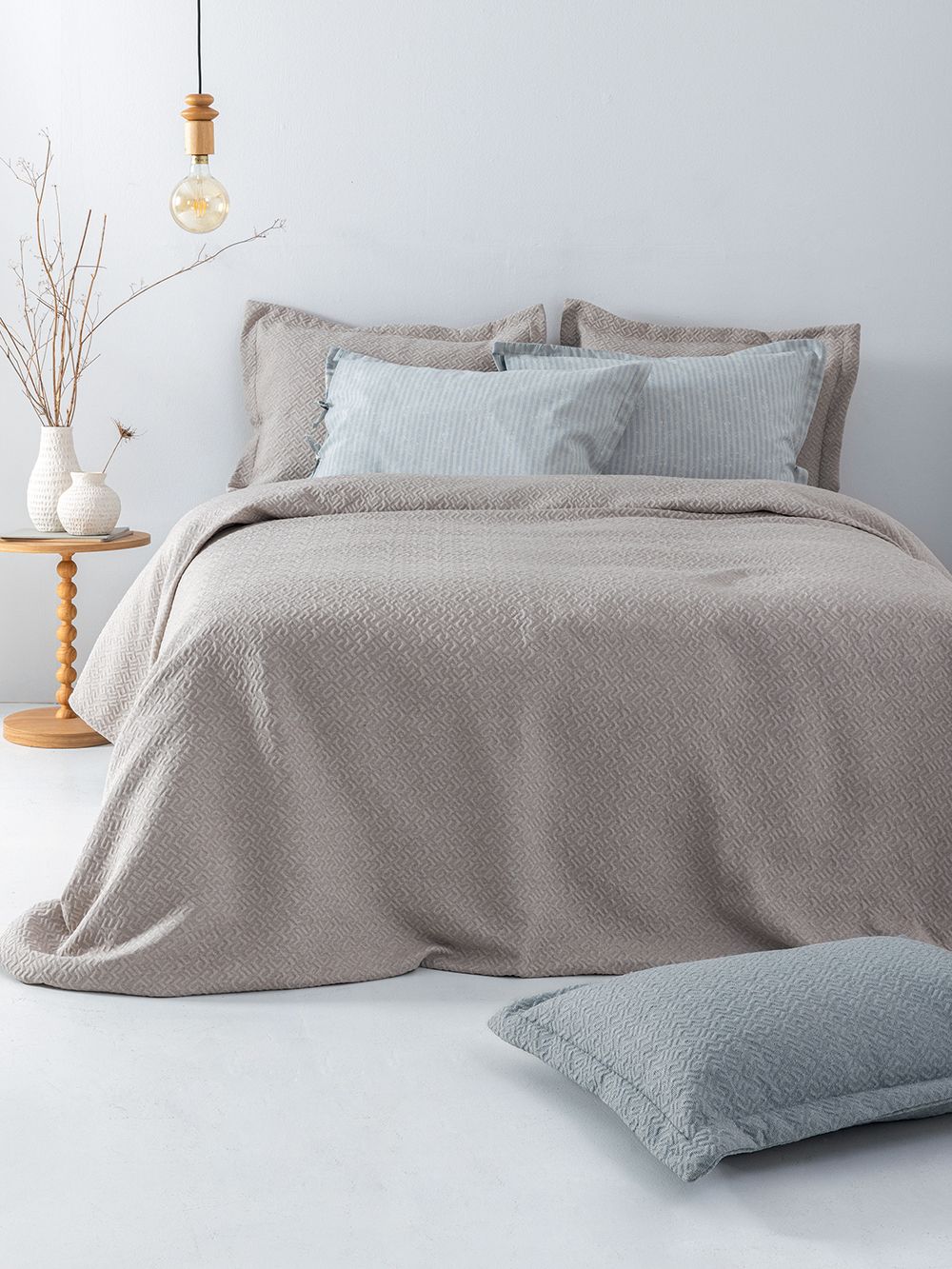 Palamaiki Κουβέρτα Matelasse 170X260 ZOE BEIGE