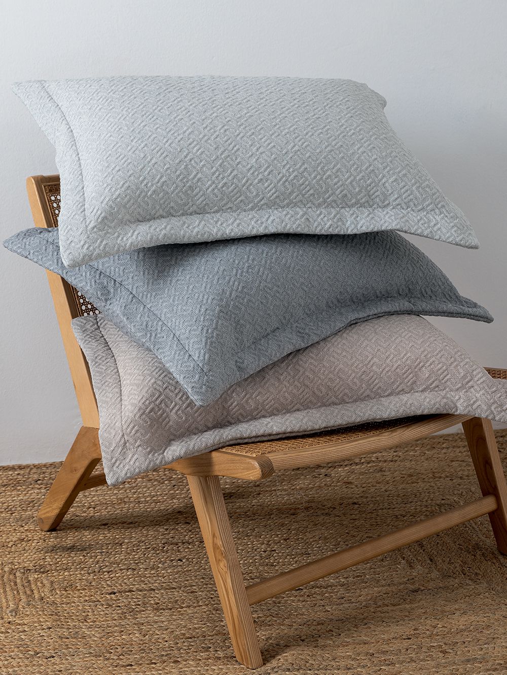 Palamaiki Ζεύγος Μαξιλαροθήκες Matelasse Oxford 50X70 ZOE GREY