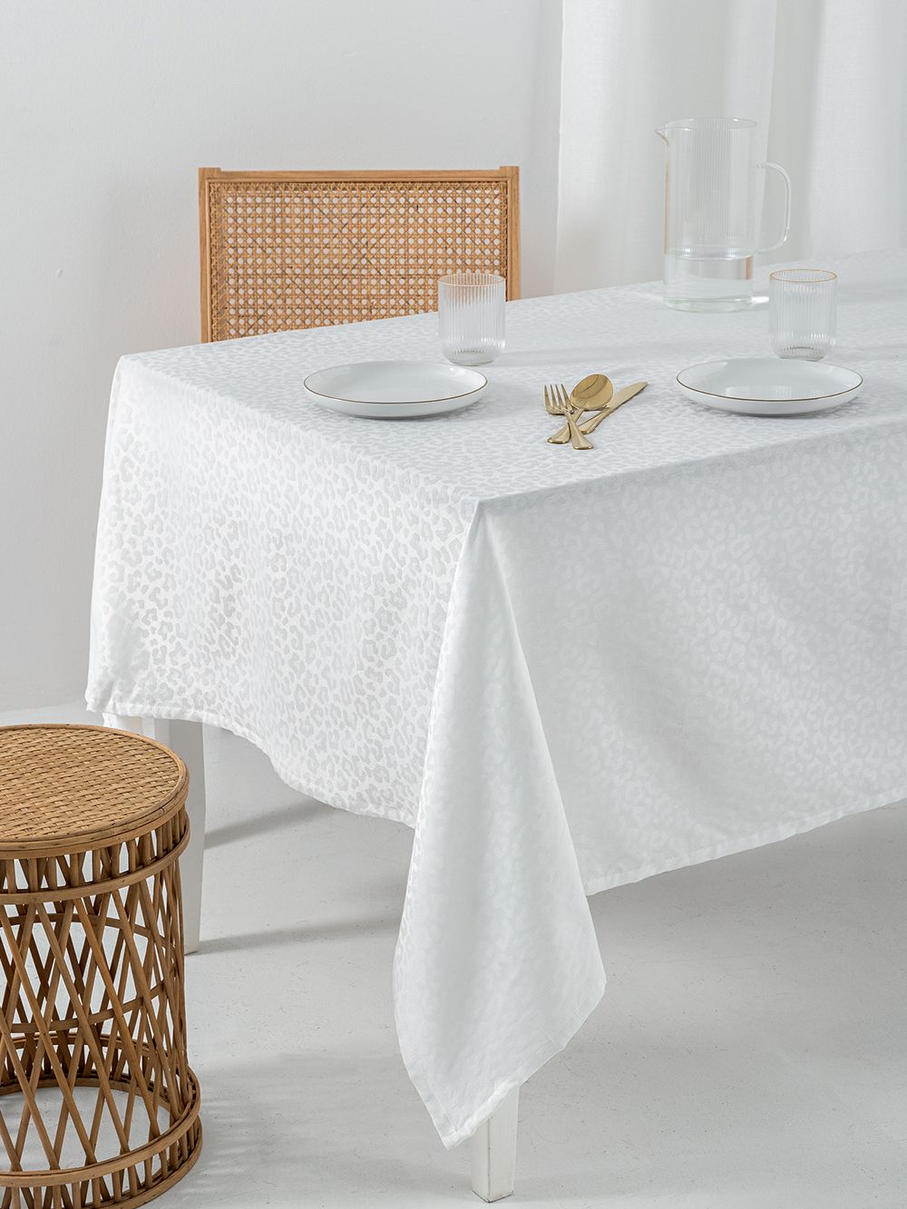 Palamaiki Τραπεζομαντηλο Αλεκιαστο Formal Dinner 175x160 LITA WHITE