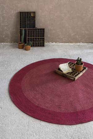 Nima Home Στρογγυλό Χαλί Δ120 - Bergren Terracotta Κεραμιδί
