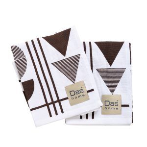Das Home Σετ Ποτηροπανα 2 Τμχ 40Χ60 0740 Grey - White Grey - White