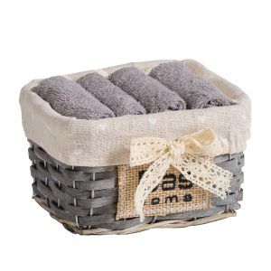 Das Home Σετ Πετσέτες 4Τεμαχιων Soft 4001 Grey Grey